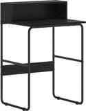 vidaXL Bureau met opbergruimte zwart eiken 60 x 50 x 91 cm