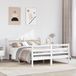 Maison Exclusive - Cadre de lit avec tête de lit, blanc, 150x200 cm, pin massif