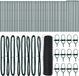 vidaXL Hexagonal Mesh Fence with Ground Mount 100 x 0.6 m Grey
