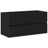vidaXL Badkamerkast Zwart eiken 90 x 38,5 x 45 cm