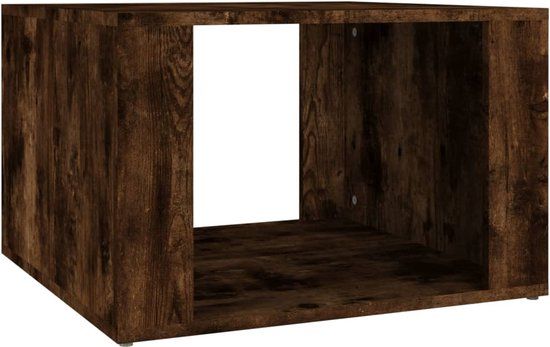 vidaXL Nachtkastje 57x55x36 cm bewerkt hout gerookt eikenkleurig