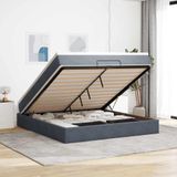 Maison Exclusive - Cadre de lit ottoman avec matelas, gris foncé, 160x200 cm, velours