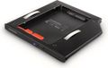 Axagon RSS-CD09 2.5 inch SSD/HDD caddy into DVD slot, 9.5 mm, LED, ALU