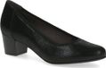 Caprice Dames Pumps 9-22308-41 Zwart Leer Blokhak Ronde Neus Maat 38 EU