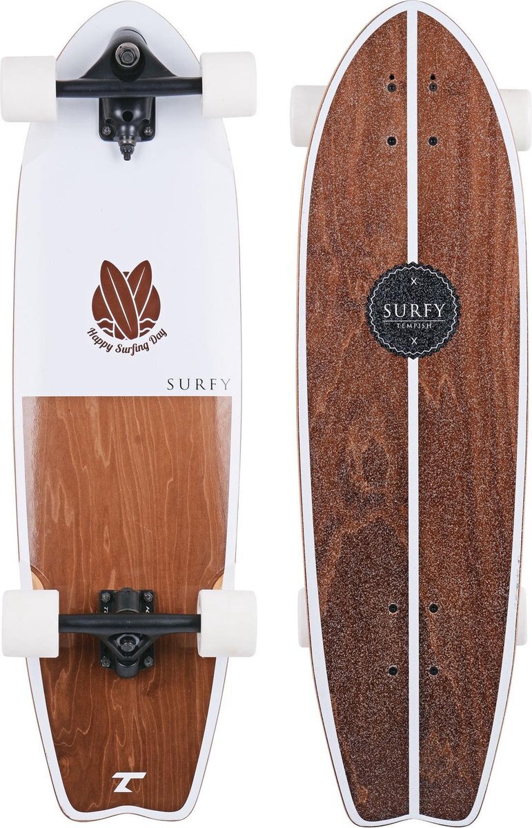 Tempish Longboard Surfy 82,5 X 23,5 Cm Wit/bruin