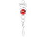 Invento-HQ Carillon à vent HQ-Invento Crystal Twist 15 cm RVS Glas Rood