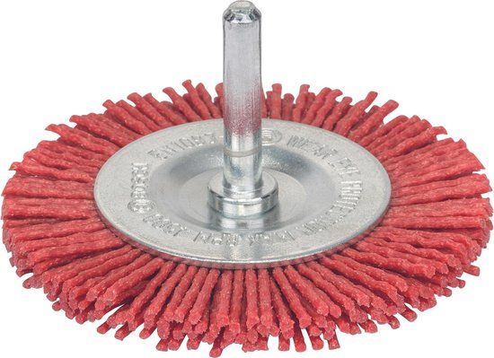 Bosch Draadborstelschijf - Nylon - 75 mm - Rood