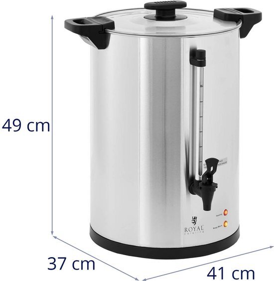 Royal Catering Filterkoffiezetapparaat - 20 L - zilver