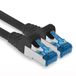 1aTTack.de Patchkabel – 3 meter Ethernet-, netwerk-, LAN-kabel CAT6a (voor Gigabit-netwerken, routers, switches, modems met RJ45-ingang – zwart)