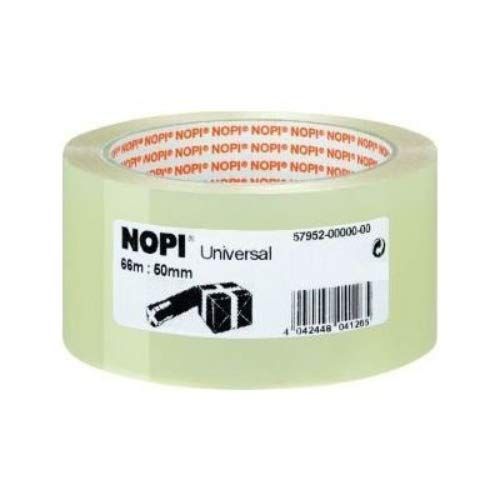 Nopi Verpakkingstape Universal 50 mm x 66 m Transparant