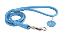 Chapuis Sellerie Glamour rundleer hondenlijn blauw diameter 8 mm lengte 1,22 m maat S