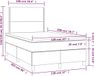 vidaXL Boxspring met matras stof lichtgrijs 120x200 cm