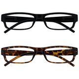 Leesbril The Reading Glasses Company The Society Leesbril Zwart Bruine Schildpad Lichtgewicht 2 Stuks Ontwerper Stijl Mannen Vrouwen UVR2PK032_032BR +1,50