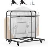 VEVOR Stoelenkar Opvouwbare Stoelenkar 5 Tafels/14 Stoelen 180kg