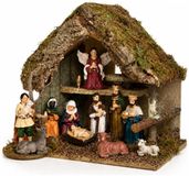 Jja Showroom And Head Office Complete crèche - 30 x 18 x 26 cm - 11 avec figurines de Noël - décoration de Noël crèche