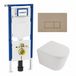 Geberit QeramiQ Dely Toiletset - 36.3x51.7cm - Diepspoel - Rimless - Geberit UP720 Inbouwreservoir - Softclose Toilet Zitting - Mat Wit