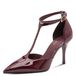 Tamaris Tamaris 1-22461-47 Pumps met riempje, voor dames, Patent Merlot, 37 EU