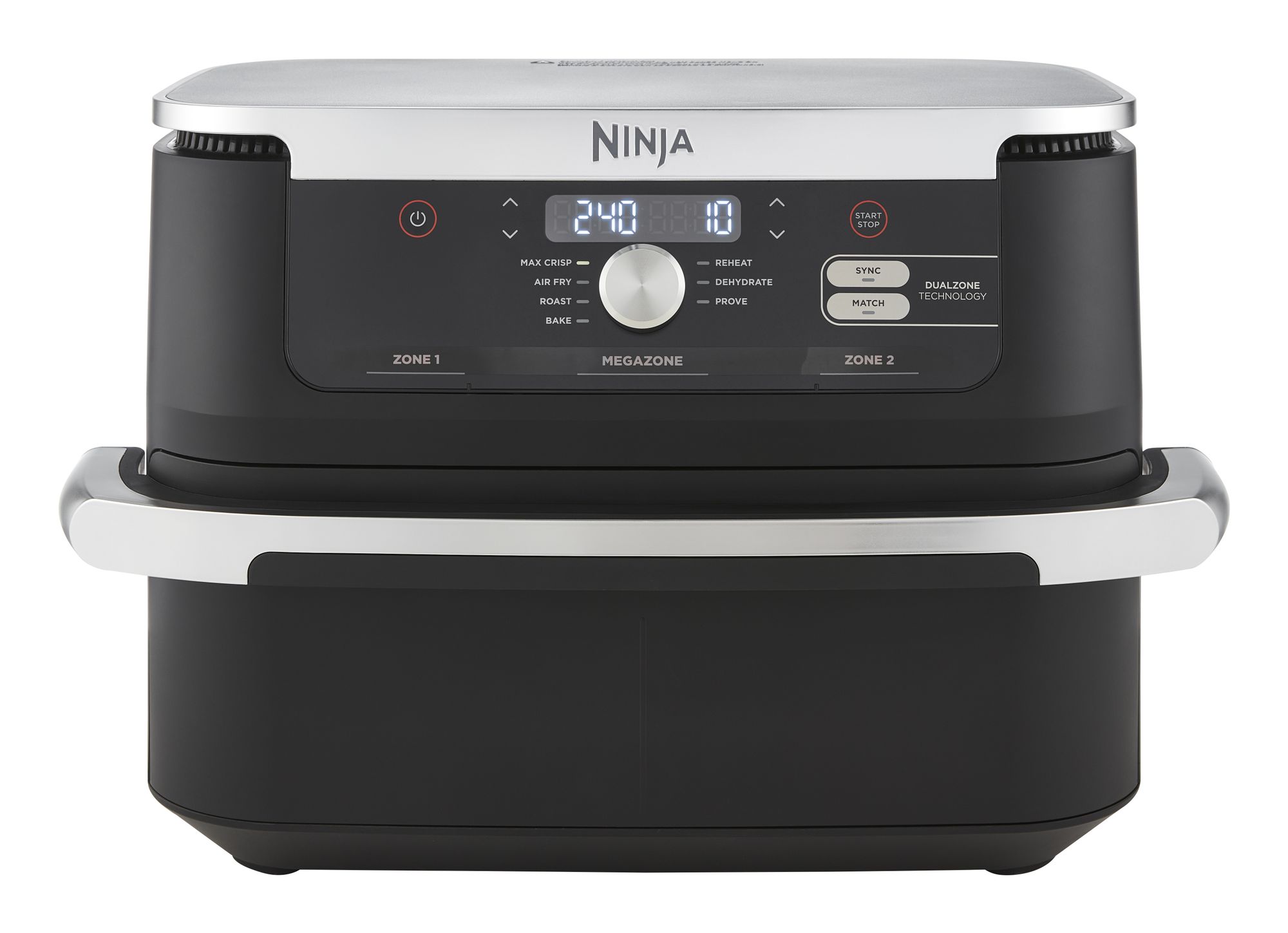 Ninja Foodi AF500EU Mega Dubbele Airfryer - 10.4 Liter - Zwart/RVS
