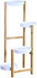 Kesper Bloemenstandaard Bamboe Naturel/Wit 48x78x42cm
