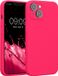 kwmobile telefoonhoesje geschikt voor Apple iPhone 14 - TPU backcover met siliconen coating - Smartphone case in neon roze