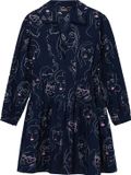 Desigual Blauwe Katoenen Jurk Met Lange Mouwen