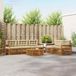 vidaXL - Bank loungeset - 5 zitplekken - Natuurlijk en beige - Acacia hout
