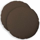 vidaXL Kussensloop - 2 stuks - HEERLEN - Taupe - Ø 50 cm - Katoensatijn