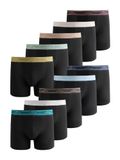 Next - Heren - Set van 10 Signature boxershorts - Zwart