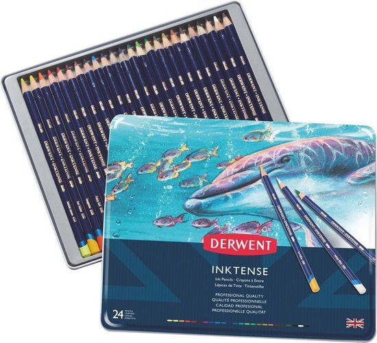 Derwent Inktense Kleurpotloden - 24 Stuks - Assorti
