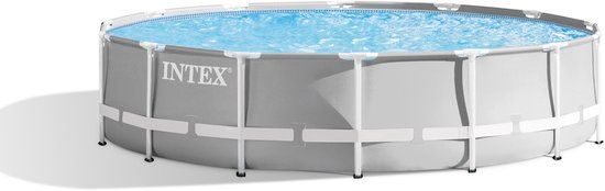 Intex Prism Frame Premium Pool Set - Ø 427 x 107 cm - Round Above Ground Pool with Filter Pump