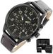 Paul Lorens PL20011A-1B3-2 Montre homme Chronographe Acier inoxydable Cuir Noir Marron