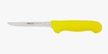 Arcos Uitbeenmes 5 inch nitrum roestvrij staal en 140 mm lemmet. Professioneel slagersmes om botten van vlees te snijden. Ergonomisch polypropyleen handvat. Serie 2900. Kleur Geel.