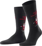 Burlington Snowboarding Santa gedessineerd katoen sokken heren zwart - maat 40-46