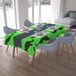 Bonamaison Tafelkleed, Anti-Mold, Sneldrogend, Waterdicht, 100% Polyester Tafellaken, Neon groene rook, 140 x 200 Cm
