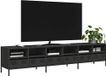Maison Exclusive - Meuble TV, noir, 202x39x43,5 cm, en acier laminé à froid