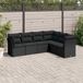 Maison Exclusive - Ensemble de meubles de jardin 6 pièces avec canapé et coussins, noir, en polyrotin