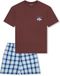SCHIESSER Nachtkledij ' Teens Nightwear ' lichtblauw / bruin
