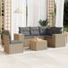 Maison Exclusive - Ensemble de meubles de jardin 6 pièces avec canapé et coussins, beige, en polyrotin