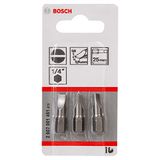 Bosch 2607001457 bits 3 st. LS-bits 0,5 x 4,0 x H 25 mm S0,8 x 5,5 cm. 25 mm, 3 Stuk