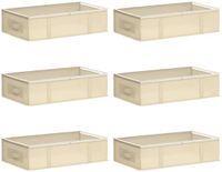 vidaXL Opbergdoos met transparant bovenraam, 6 stuks, non-woven stof, 50,4 L