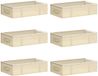 vidaXL Opbergdoos met transparant bovenraam, 6 stuks, non-woven stof, 50,4 L