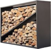 Westmann® Étagère à bois de chauffage Hugo - 35x115x80cm - Noir