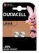 Duracell Pile bouton alcaline LR44 - Paquet de 2