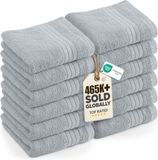 Utopia Towels - Set van 12 luxe washandjes (30 x 30 cm), 100% katoenen ringgesponnen, zeer absorberende en zacht aanvoelende washandjes voor badkamer, spa, sportschool en gezichtshanddoek (koel grijs)