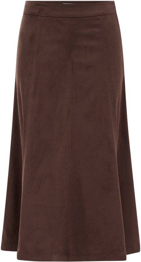 WE Fashion Dames midi-rok met suèdelook