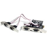 StarTech.com 4-poorts seriële RS232 PCI Express interfacekaart met 16550 UART - 4-poorts RS-232 / DB9 PCIe-kaart