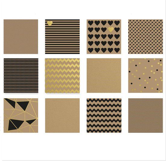Vaessen Creative Hobbypapier - 30.5X30.5cm - 2x12 - eenzijdig