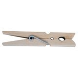 MSV Wasknijper groot van hout 24 stuks, bruin, 2 cm