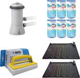 WAYS - Zwembad Onderhoud - 2x Zwembad Verwarming & Filterpomp 2271 L/u & 6 Filters Type A & WAYS Scrubborstel