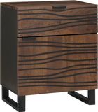 vidaXL Nachtkastje Walnotenhout 50 x 33 x 60 cm Bewerkt hout